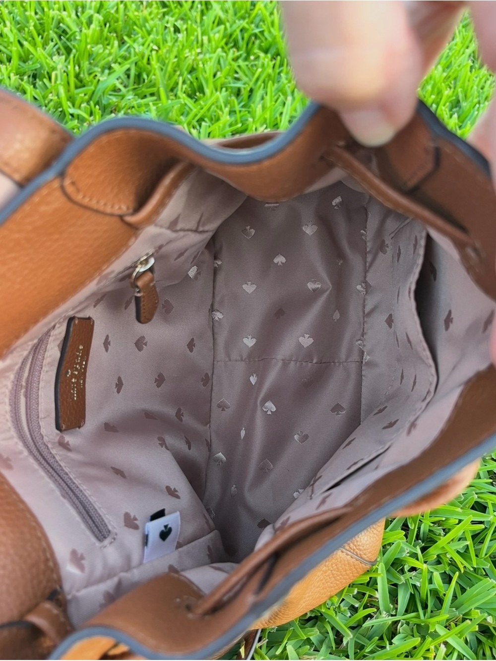 kate spade Brown Pebbled Leather Backpack - Picture 3 of 3